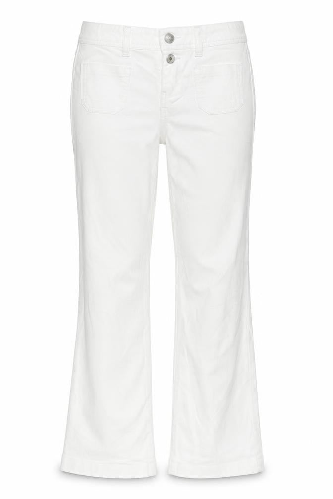 ESPRIT Womens White Cotton Straight Jeans Size 29 in L32 in Regular Zip