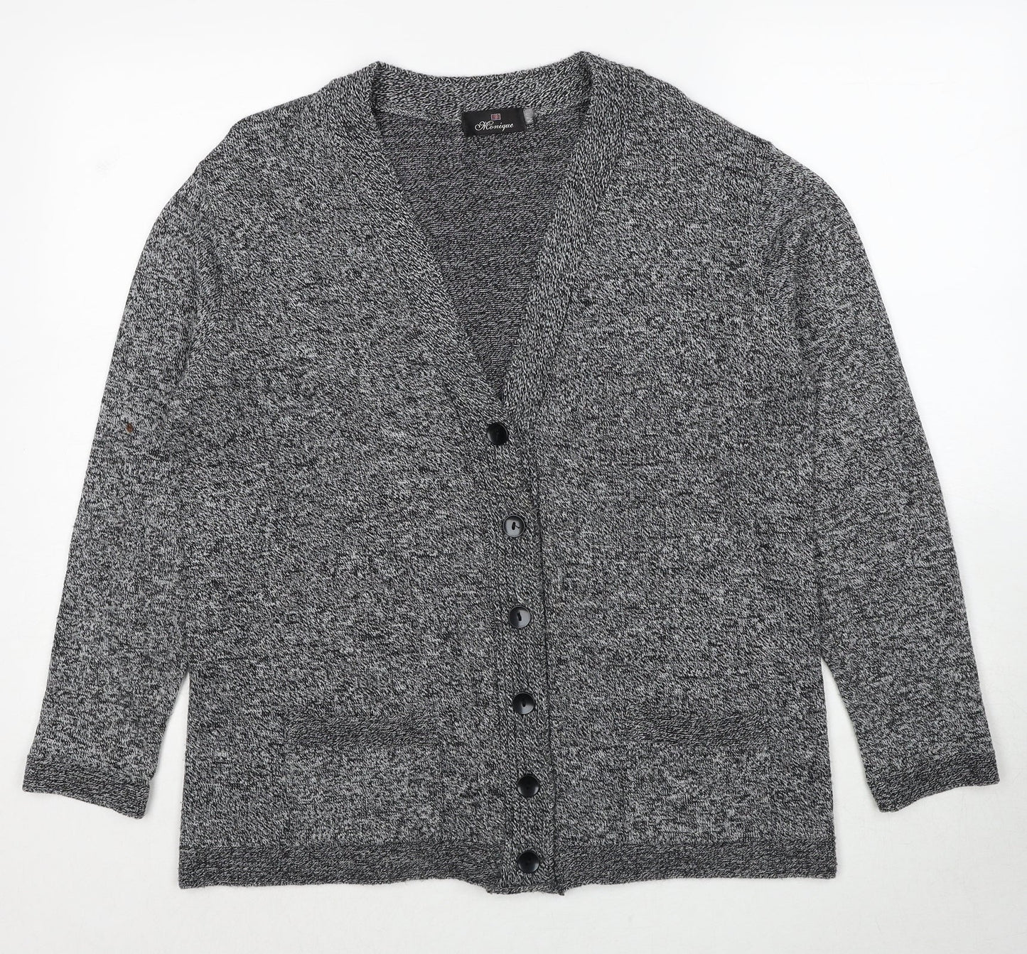 Womens UK Size M Monique Grey Cardigan Jumper