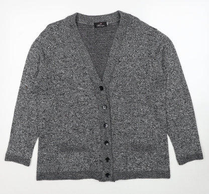 Womens UK Size M Monique Grey Cardigan Jumper