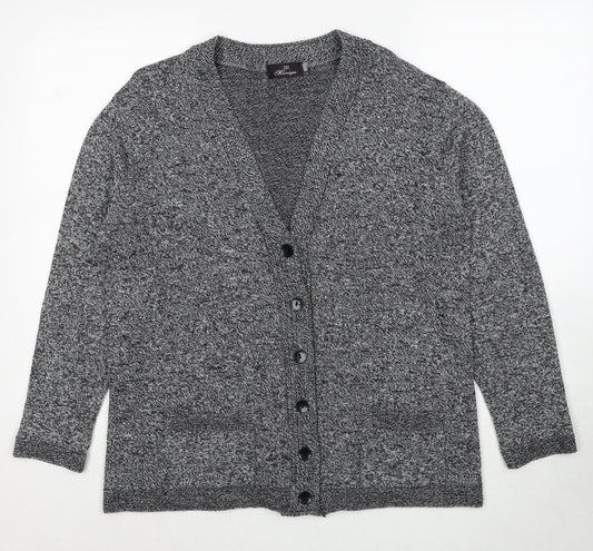 Womens UK Size M Monique Grey Cardigan Jumper