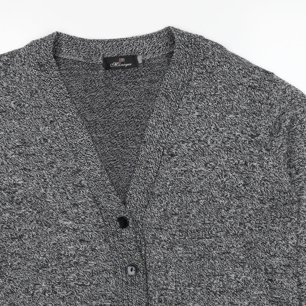 Womens UK Size M Monique Grey Cardigan Jumper