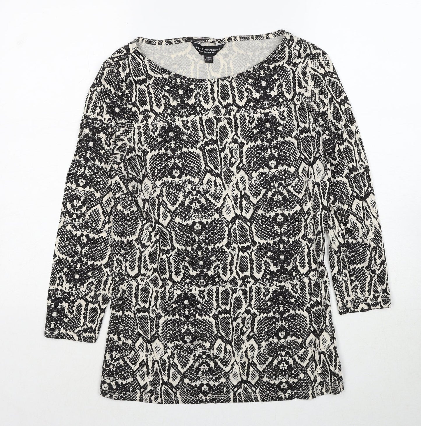 Womens UK Size 10 Dorothy Perkins Black Basic Blouse