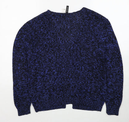Womens UK Size 8 Divided by H&M Blue Full Zip Jumper