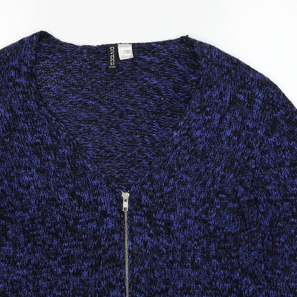 Womens UK Size 8 Divided by H&M Blue Full Zip Jumper