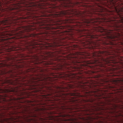 Rock & Rags Womens Red Geometric Polyester Basic Blouse Size M Round Neck