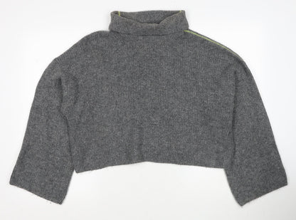 Womens UK Size 10 Topshop Grey Pullover Jumper