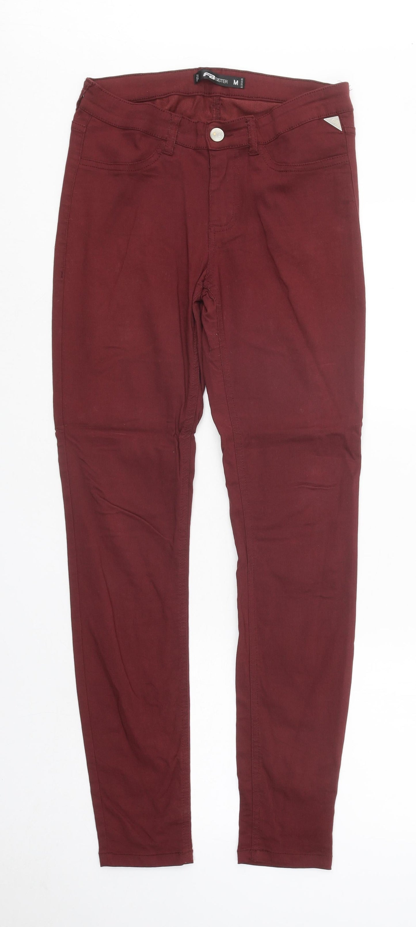Womens UK Size M FB Sister Regular Fit Skinny Red Jeans