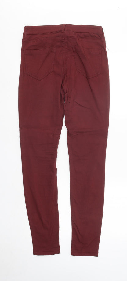 Womens UK Size M FB Sister Regular Fit Skinny Red Jeans