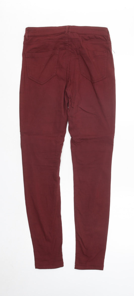 Womens UK Size M FB Sister Regular Fit Skinny Red Jeans