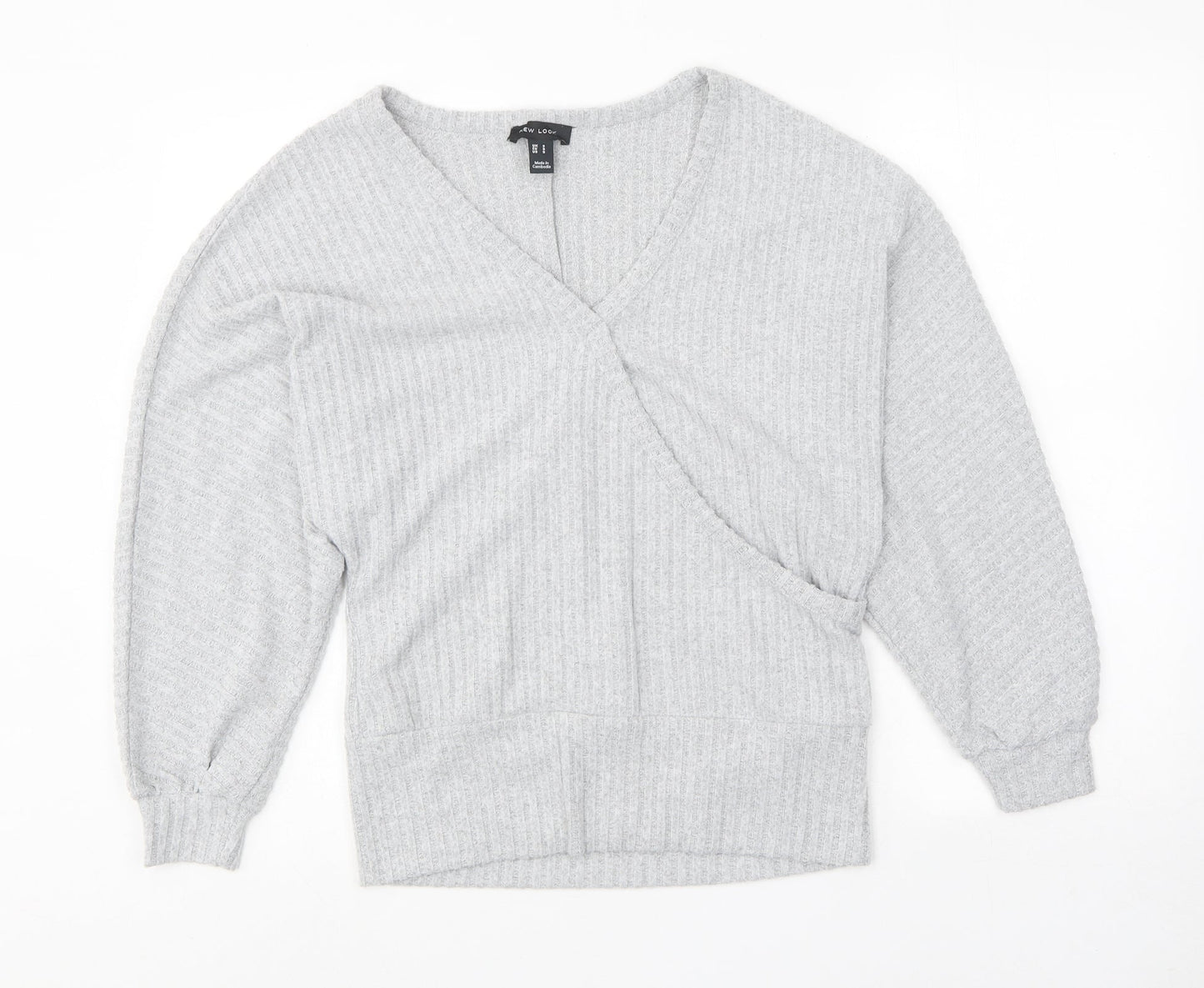 Womens UK Size S New Look Grey Pullover Jumper