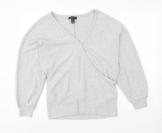 Womens UK Size S New Look Grey Pullover Jumper
