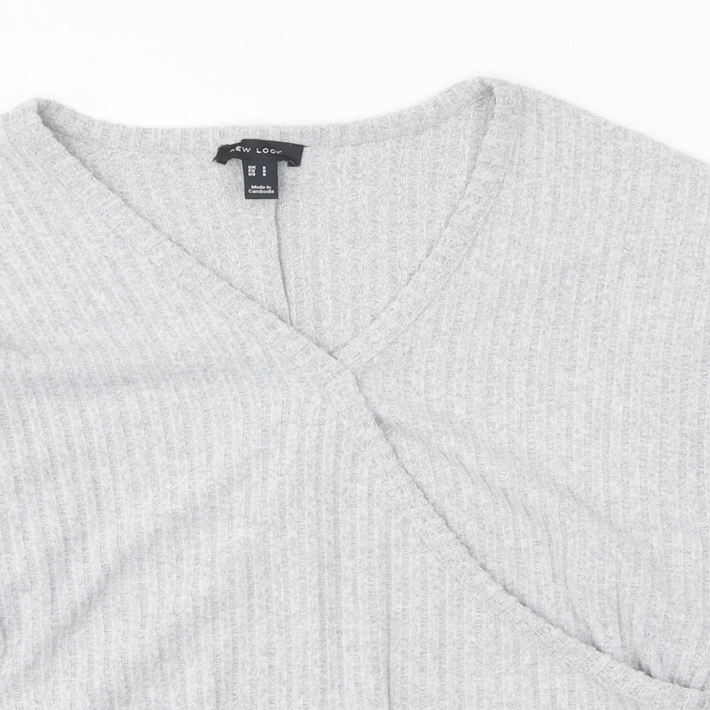 Womens UK Size S New Look Grey Pullover Jumper