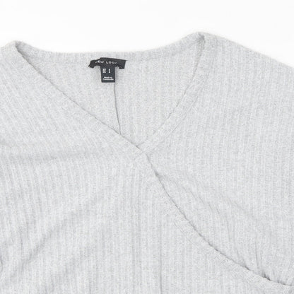 Womens UK Size S New Look Grey Pullover Jumper