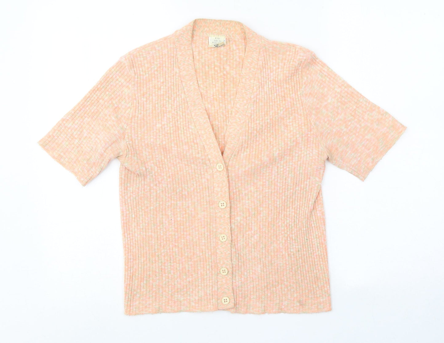 Skylar Womens Pink V-Neck Acrylic Cardigan Jumper Size S