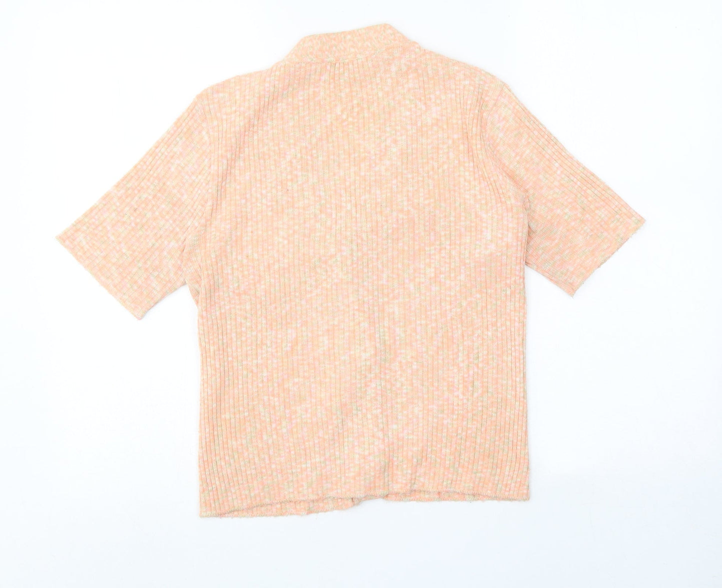 Skylar Womens Pink V-Neck Acrylic Cardigan Jumper Size S