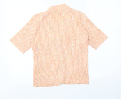 Skylar Womens Pink V-Neck Acrylic Cardigan Jumper Size S