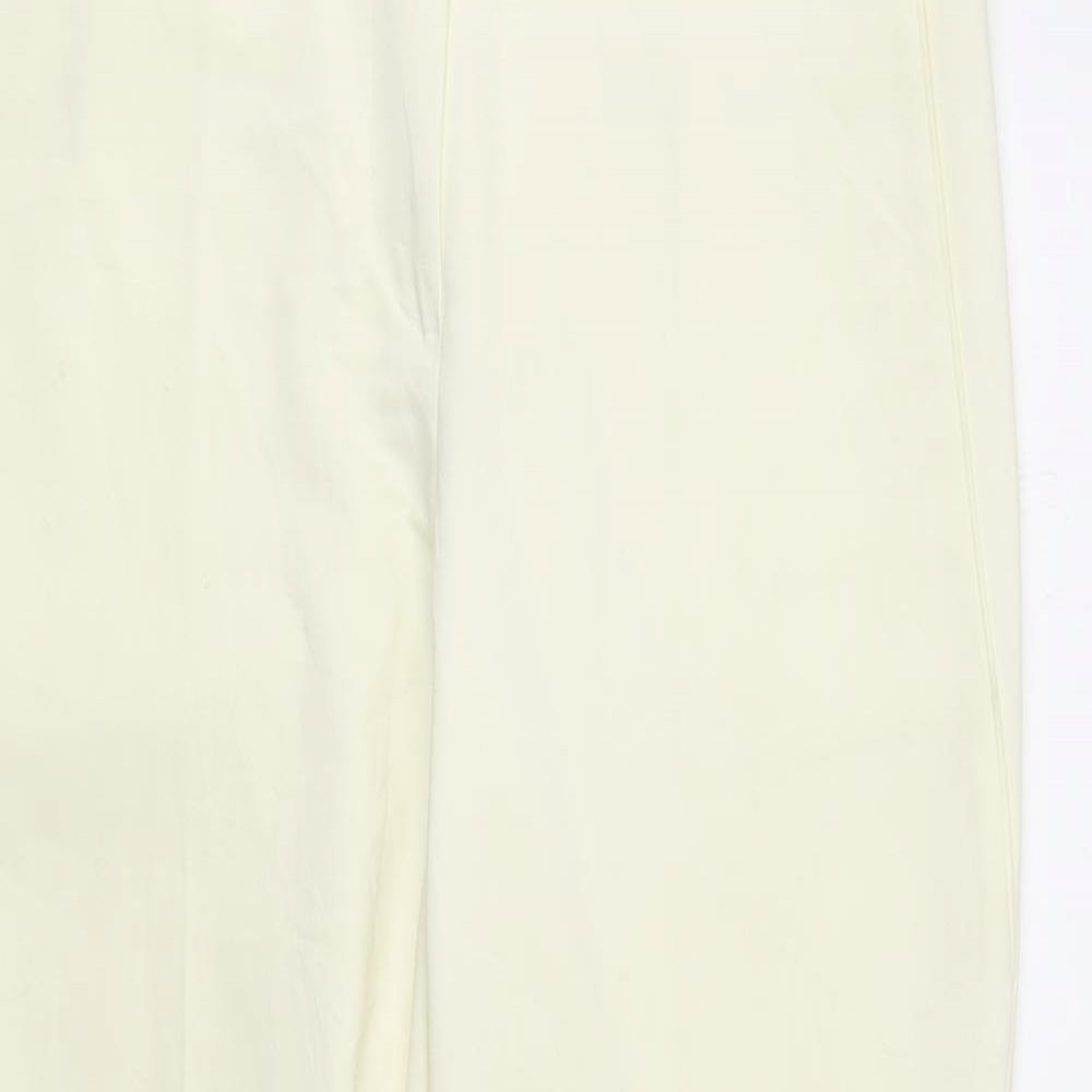 Sigma Womens Ivory Polyester Chino Trousers Size 14 L26 in Regular Zip