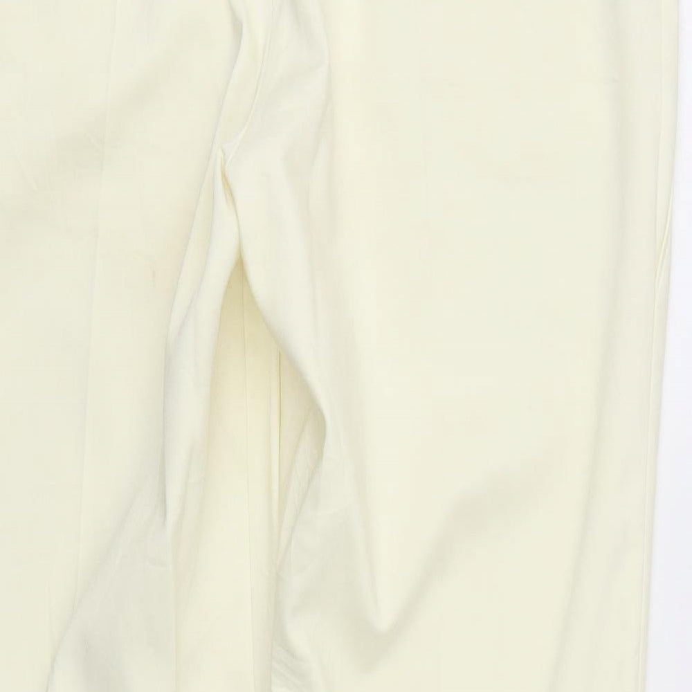 Sigma Womens Ivory Polyester Chino Trousers Size 14 L26 in Regular Zip