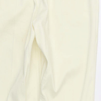 Sigma Womens Ivory Polyester Chino Trousers Size 14 L26 in Regular Zip