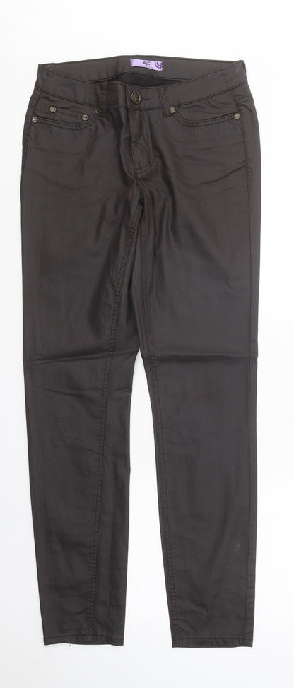 AJC Womens Black Polyester Straight Jeans Size 10 L29 in Regular Zip