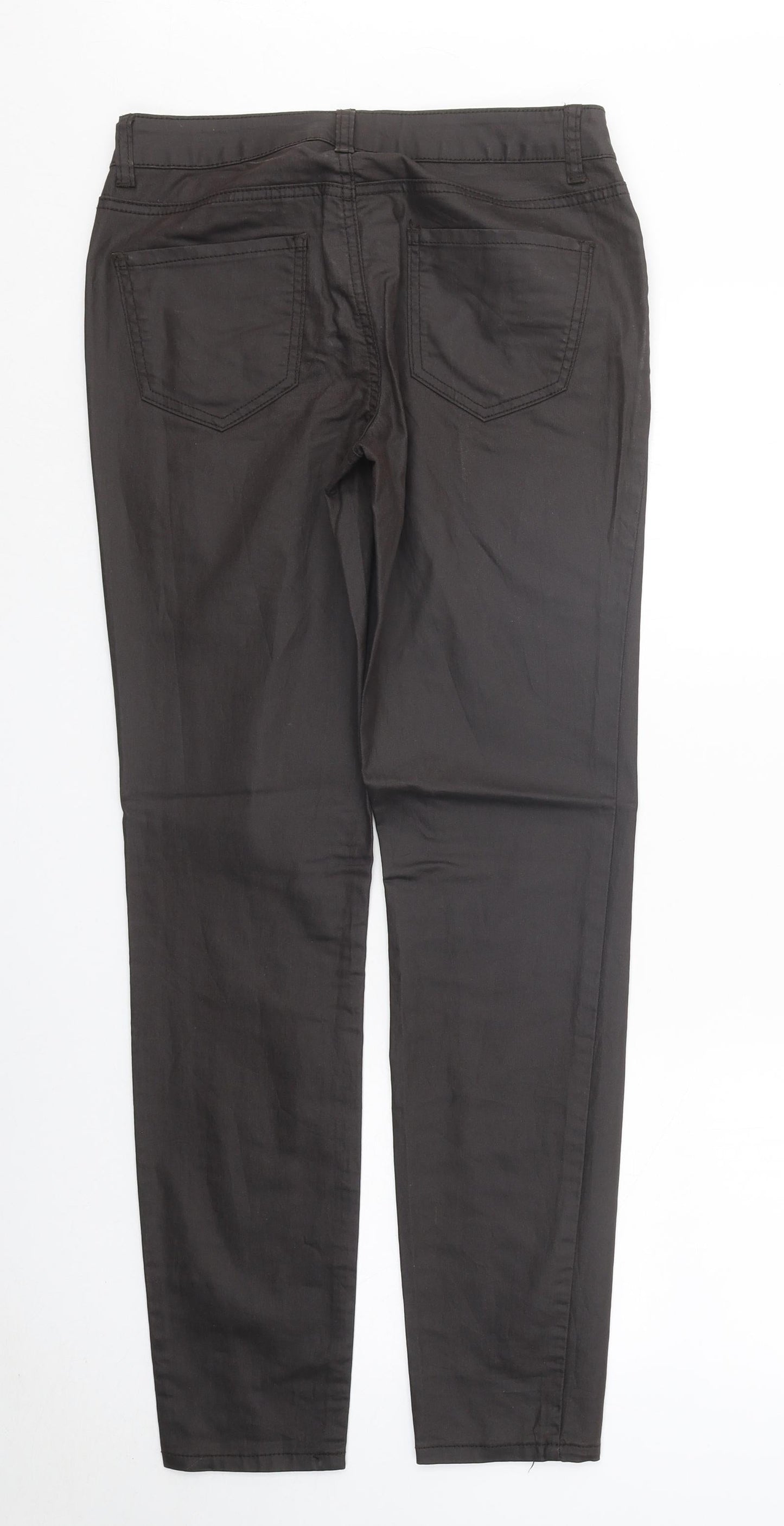 AJC Womens Black Polyester Straight Jeans Size 10 L29 in Regular Zip