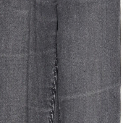 Topshop Womens Grey Cotton Skinny Jeans Size 24 in L32 in Regular Zip
