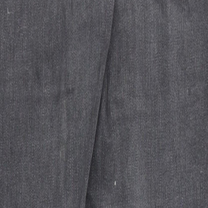 Topshop Womens Grey Cotton Skinny Jeans Size 24 in L32 in Regular Zip
