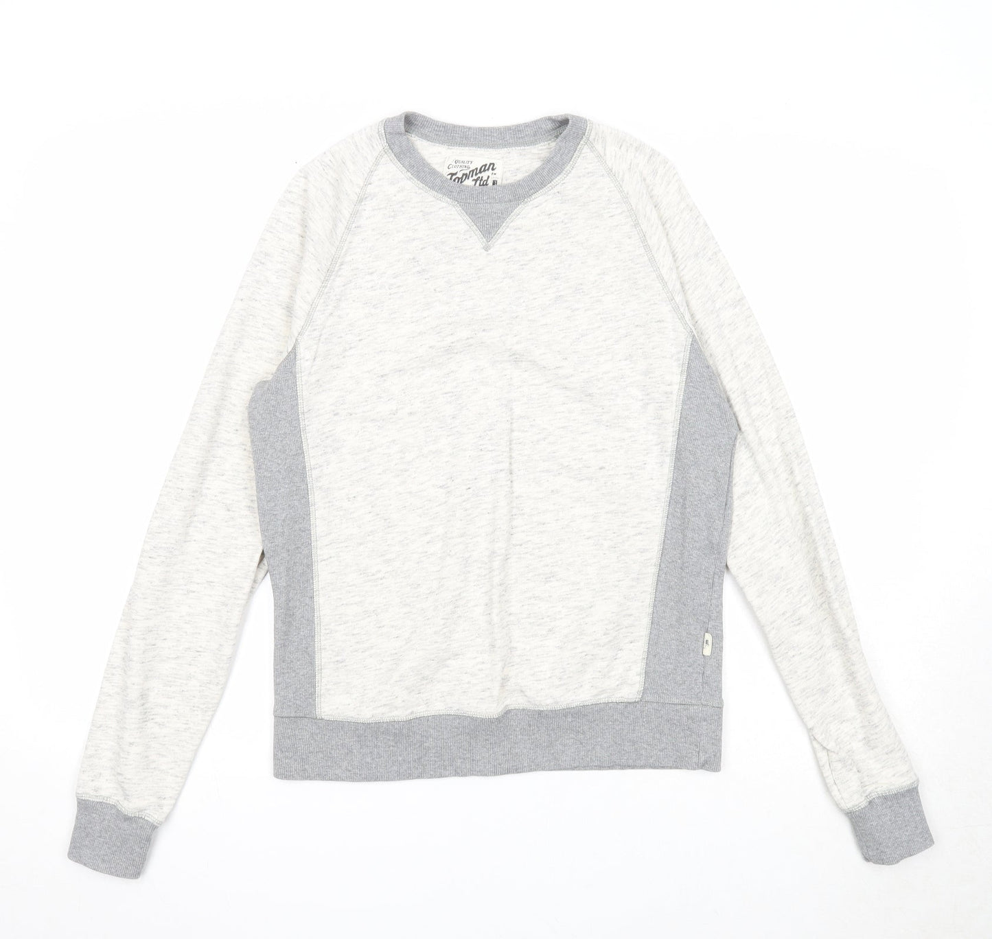 Topman Mens Grey Cotton Pullover Sweatshirt Size S