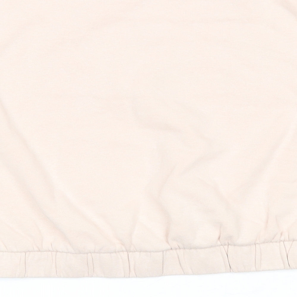 H&M Girls Pink Cotton Pullover Sweatshirt Size 11-12 Years Pullover - Happy Future Make Your Own Magic