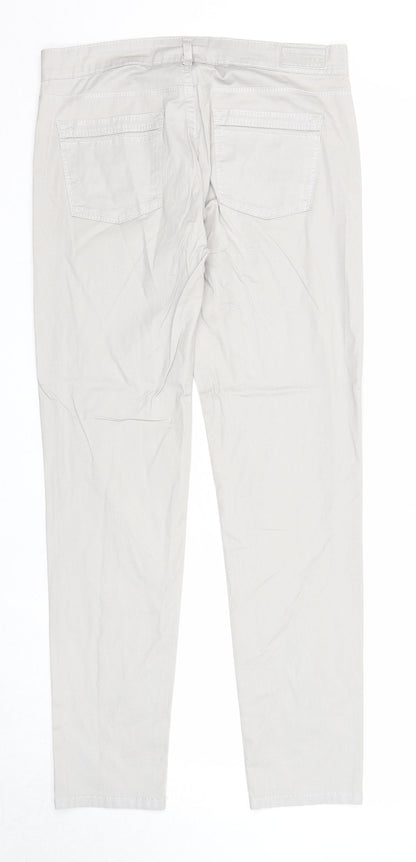 Joker Womens Grey Cotton Trousers Size 30 in Regular Zip