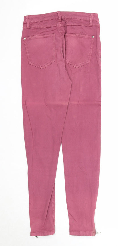 S.insay Womens Purple Cotton Skinny Jeans Size S Regular Zip