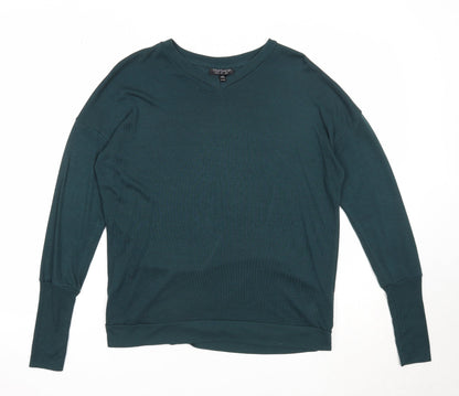 Womens UK Size 6 Topshop Green Pullover Jumper