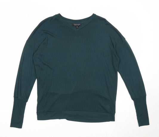 Womens UK Size 6 Topshop Green Pullover Jumper