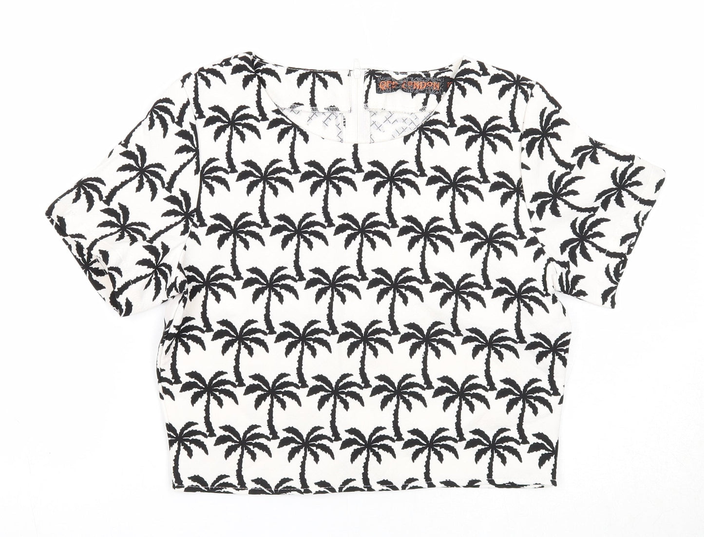 Womens UK Size 10 QED London White Basic T-Shirt