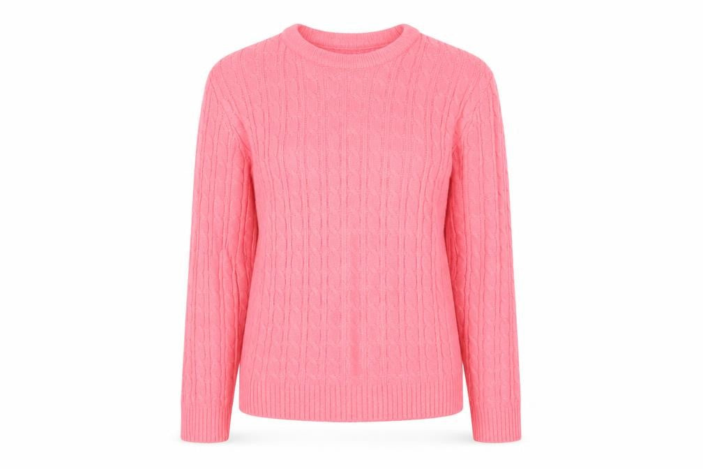 Womens UK Size S CHIC Pink Pullover Jumper