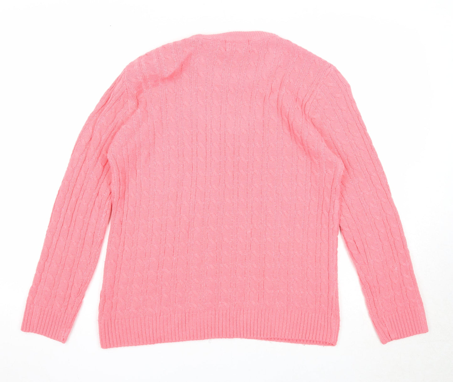 Womens UK Size S CHIC Pink Pullover Jumper