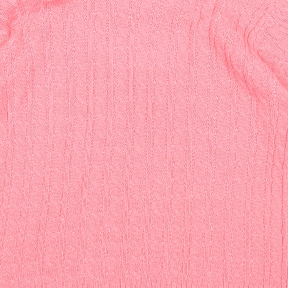 Womens UK Size S CHIC Pink Pullover Jumper