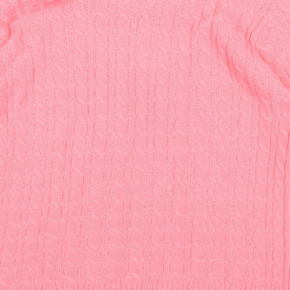 Womens UK Size S CHIC Pink Pullover Jumper