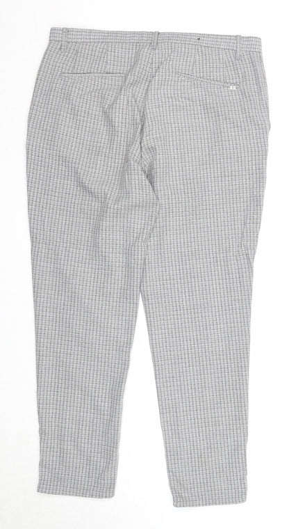 Womens UK Size 16 Zara Regular Fit Chino Grey Trousers