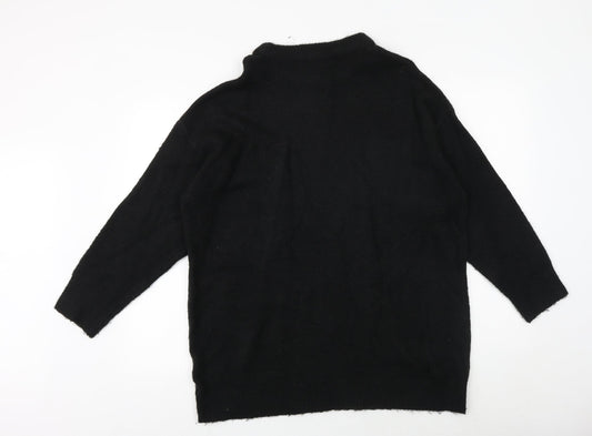 Womens UK Size S Bershka Black Pullover Jumper