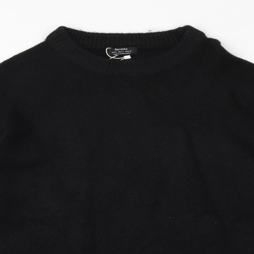 Womens UK Size S Bershka Black Pullover Jumper