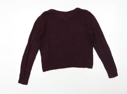Womens UK Size S H&M Purple Pullover Jumper