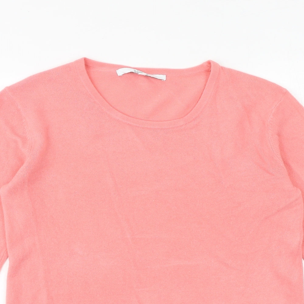 Womens UK Size M Vida Vi Pink Pullover Jumper