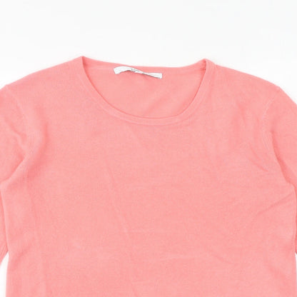 Womens UK Size M Vida Vi Pink Pullover Jumper