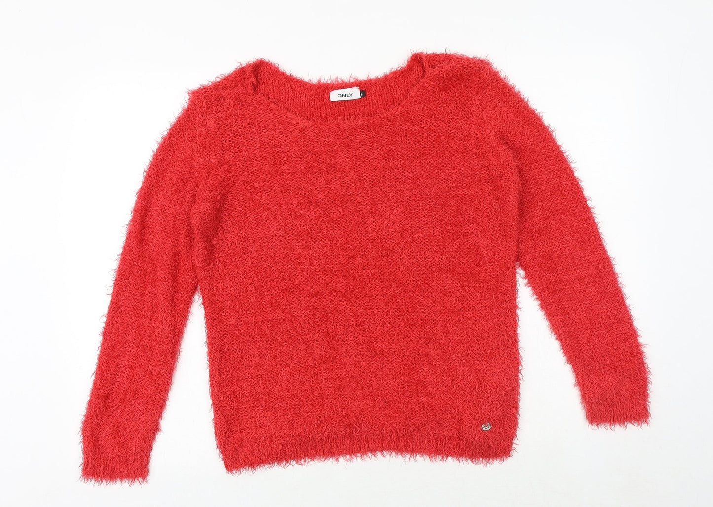 Womens UK Size L Only Red Pullover Jumper