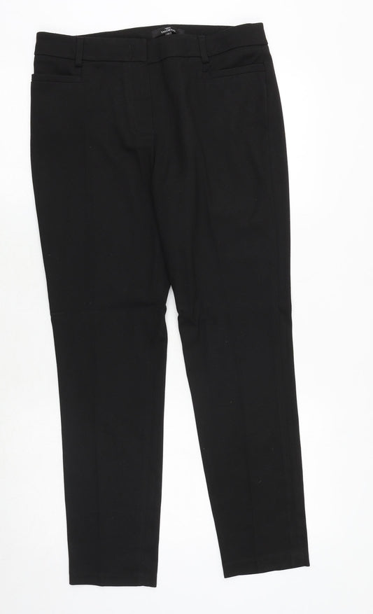 Womens UK Size 10 NEXT Regular Fit Dress Pants Black Trousers