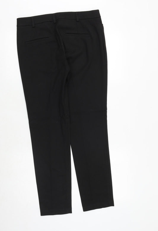Womens UK Size 10 NEXT Regular Fit Dress Pants Black Trousers