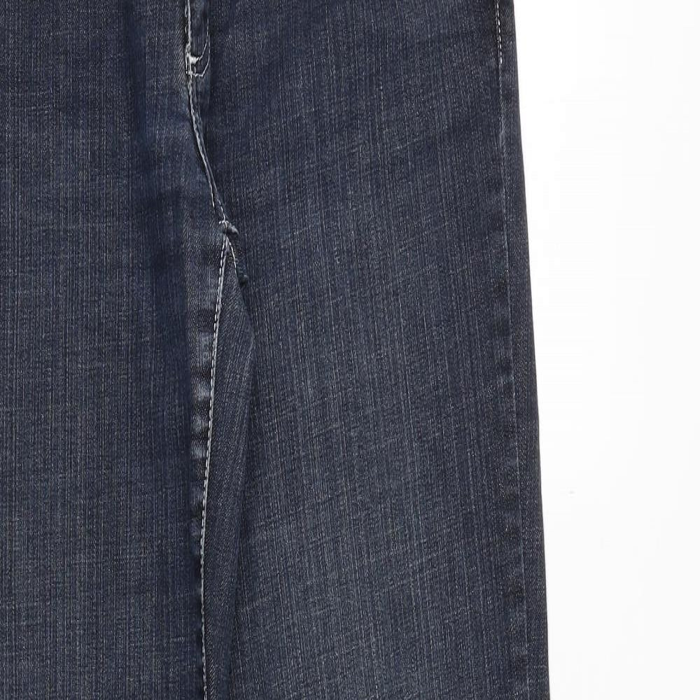 colac collection Womens Blue Cotton Straight Jeans Size 42 in Regular Zip