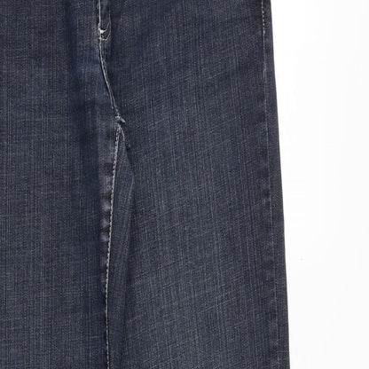 colac collection Womens Blue Cotton Straight Jeans Size 42 in Regular Zip