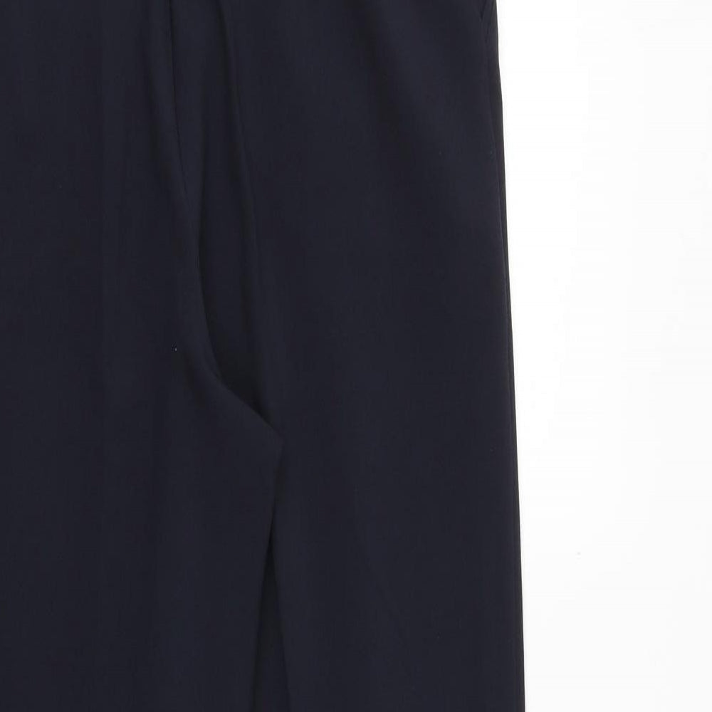 Womens UK Size 12 SARAH HAMILTON Regular Fit  Blue Trousers